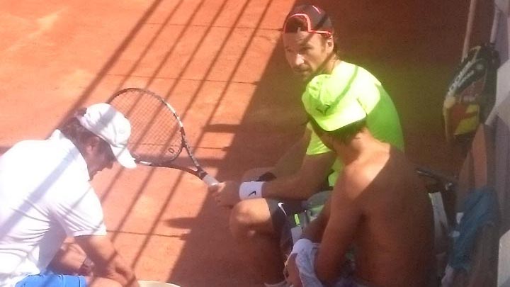 Rafa Nadal y Carlos Moy entrenando juntos en Manacor - Julio 2015 - Pict.2