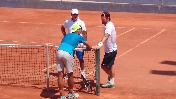 Rafa Nadal y Carlos Moy entrenando juntos en Manacor - Julio 2015 - Pict.3