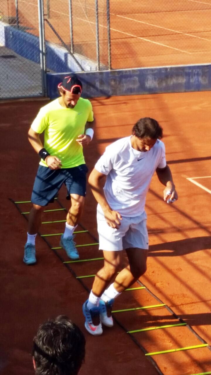 Rafa Nadal y Carlos Moy entrenando juntos en Manacor - Julio 2015 - Pict.5