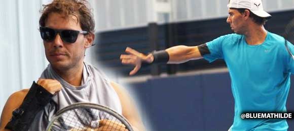 Rafa Nadal continuara entrenando a una mano