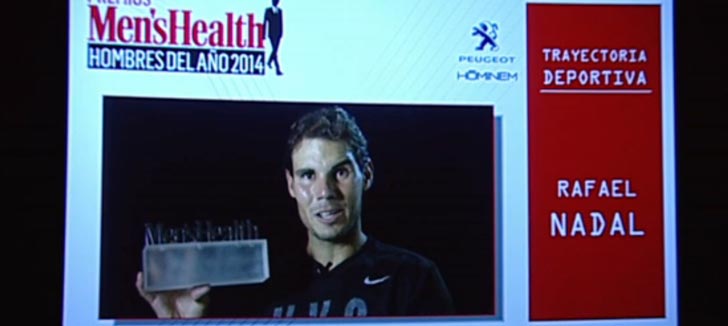 Rafa Nadal recibio el Premio Mens Health 2014 por su trayectoria deportiva