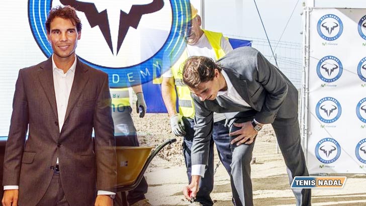 Rafa Nadal fue el encargado de poner la primera piedra de su Academia en Manacor