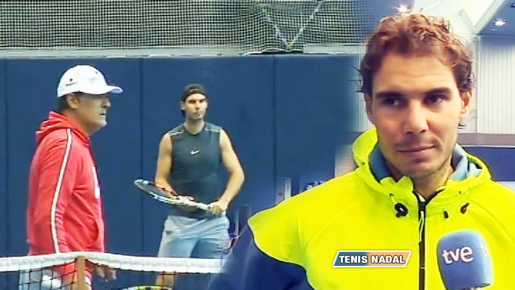 Nadal volvio a entrenar: Confio en recuperar mi nivel