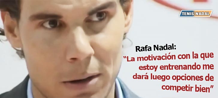 Rafa Nadal entrevistado tras un evento KIA al que acudi� - Diciembre 2014