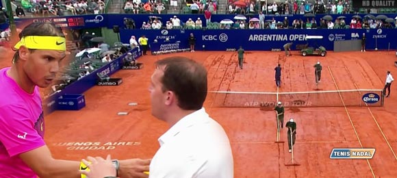 La problematica del estado de la pista al comienzo del Nadal-Monaco