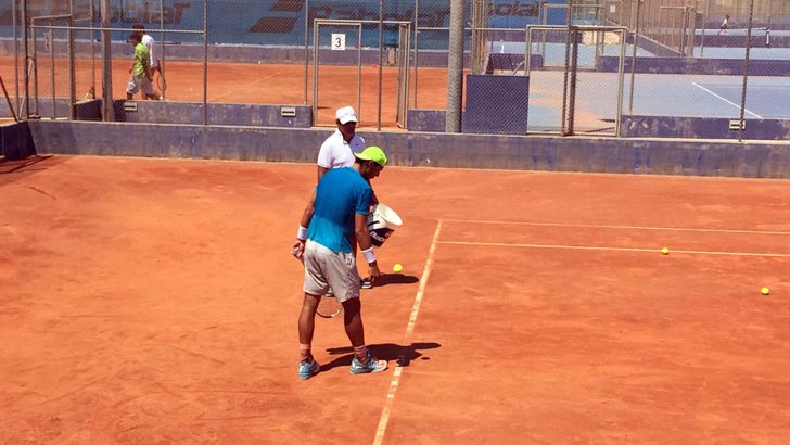 Rafa Nadal y Carlos Moy� entrenando juntos en Manacor - Julio 2015 - Pict.10