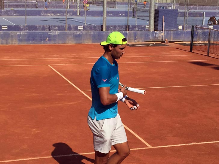 Rafa Nadal y Carlos Moy� entrenando juntos en Manacor - Julio 2015 - Pict.6