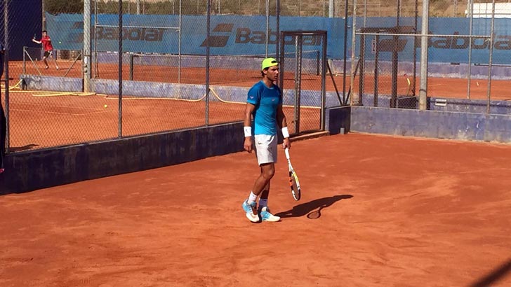 Rafa Nadal y Carlos Moy� entrenando juntos en Manacor - Julio 2015 - Pict.7