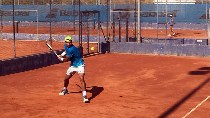Rafa Nadal y Carlos Moy� entrenando juntos en Manacor - Julio 2015 - Pict.9