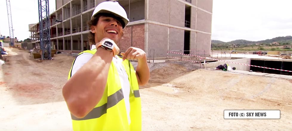 Nadal revis� in situ el estado de las obras de su futura academia