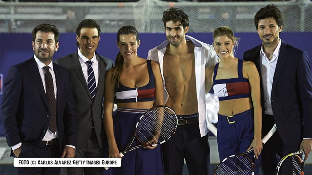 Rafa Nadal durante el evento Tommy Hilfiger en el Palacio de Cibeles de Madrid